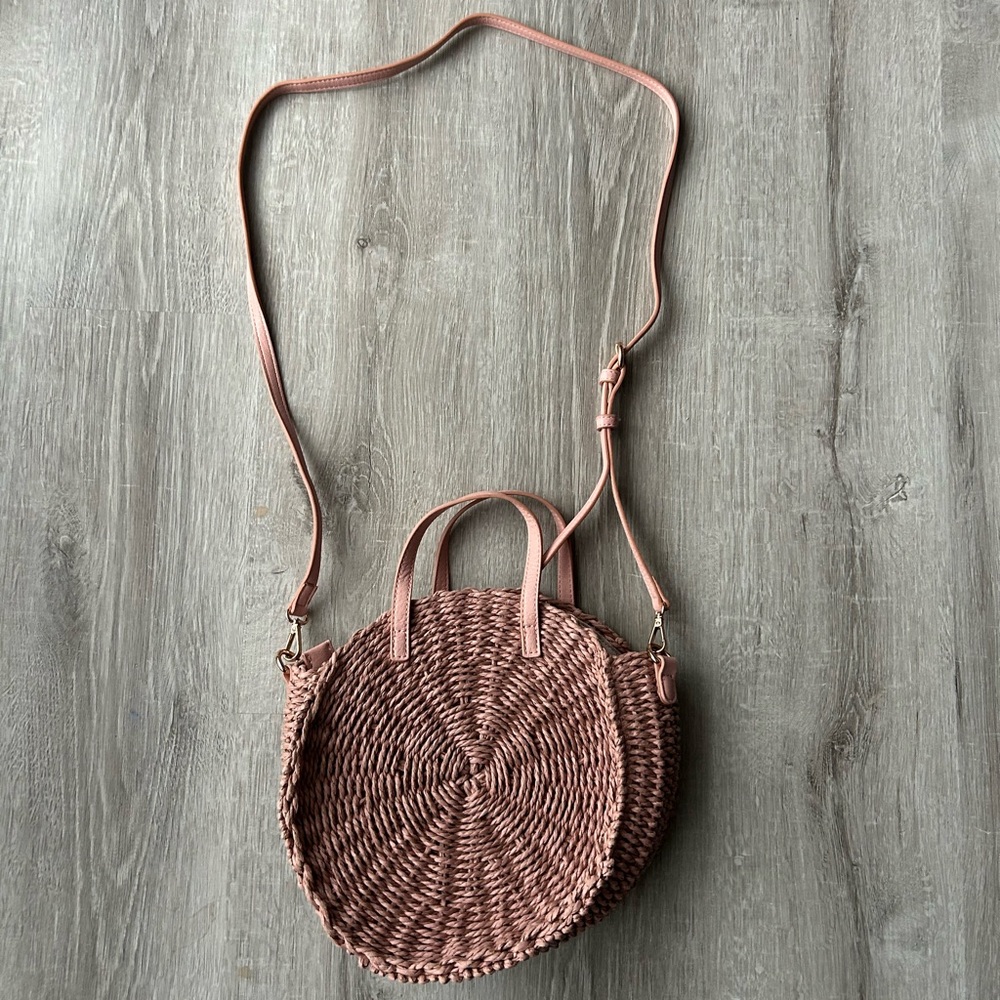pink lauren conrad woven purse